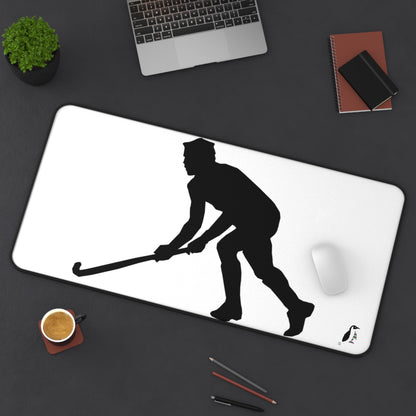 Desk Mat: Hockey White