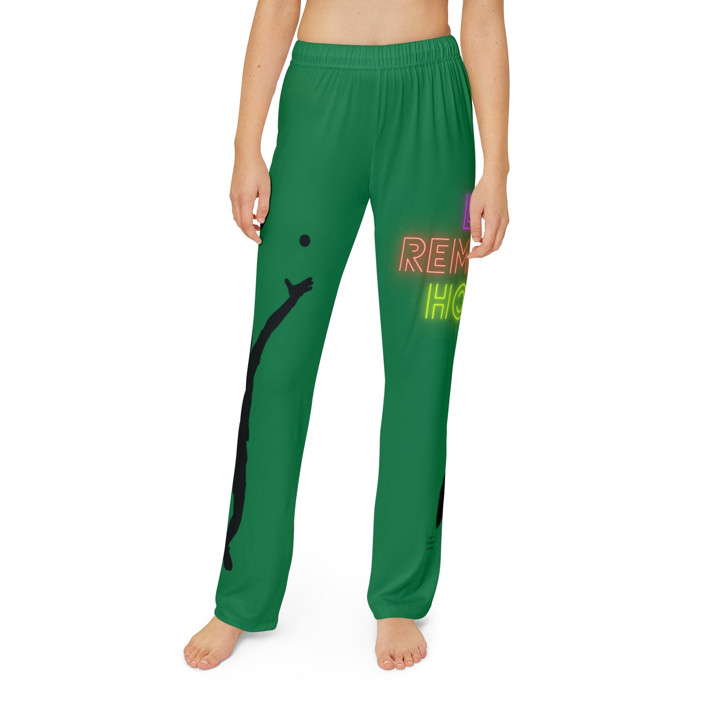 Kids Pajama Pants: Tennis Dark Green