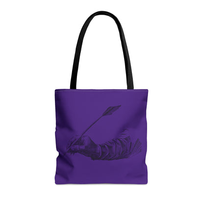 Tote Bag: Writing Purple