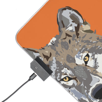 LED Gaming Mouse Pad: Wolves Crusta