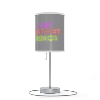 Lamp on a Stand, US|CA plug: Crazy Penguin World Logo Grey