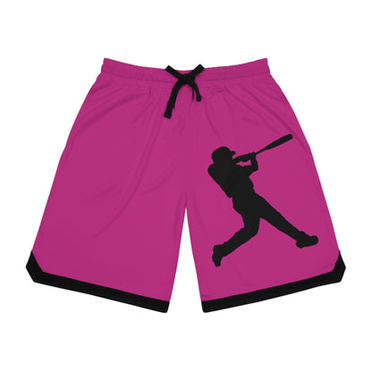 Basketball Rib Shorts: Baseball Pink