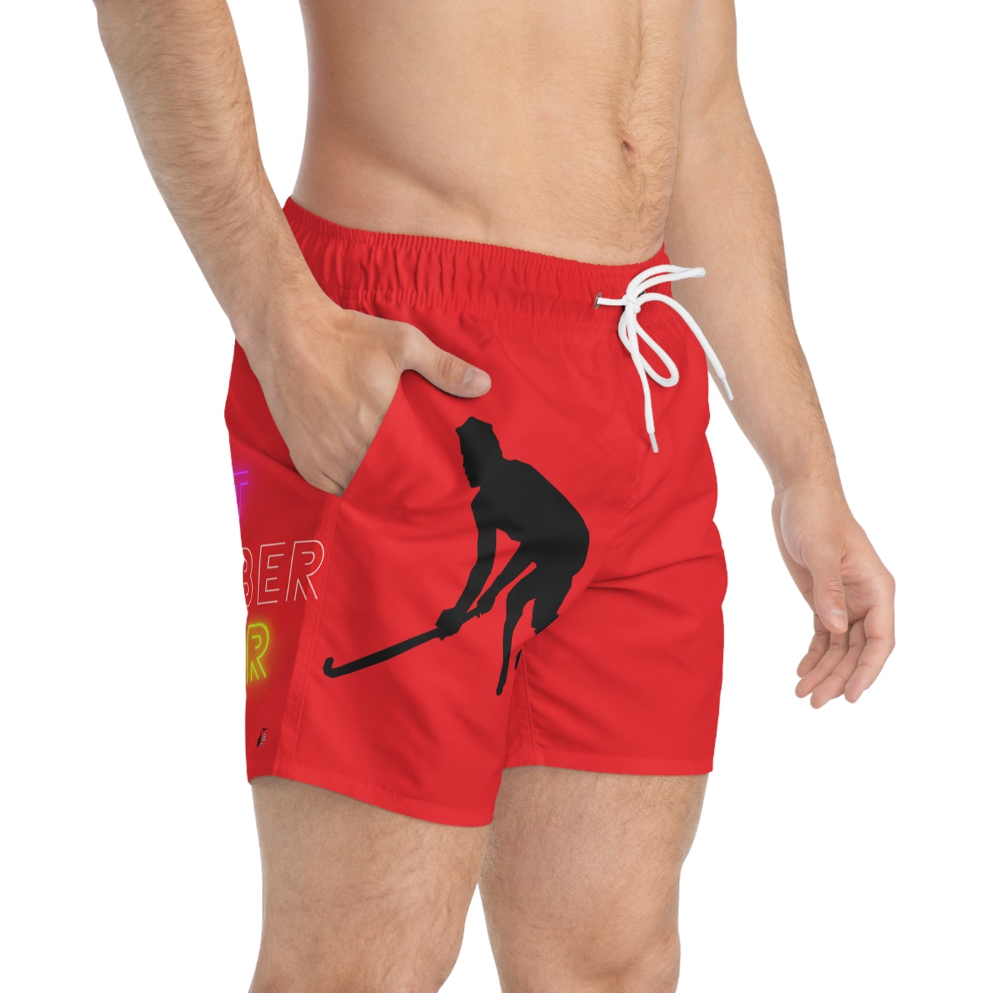 Swim Trunks: Hockey Red