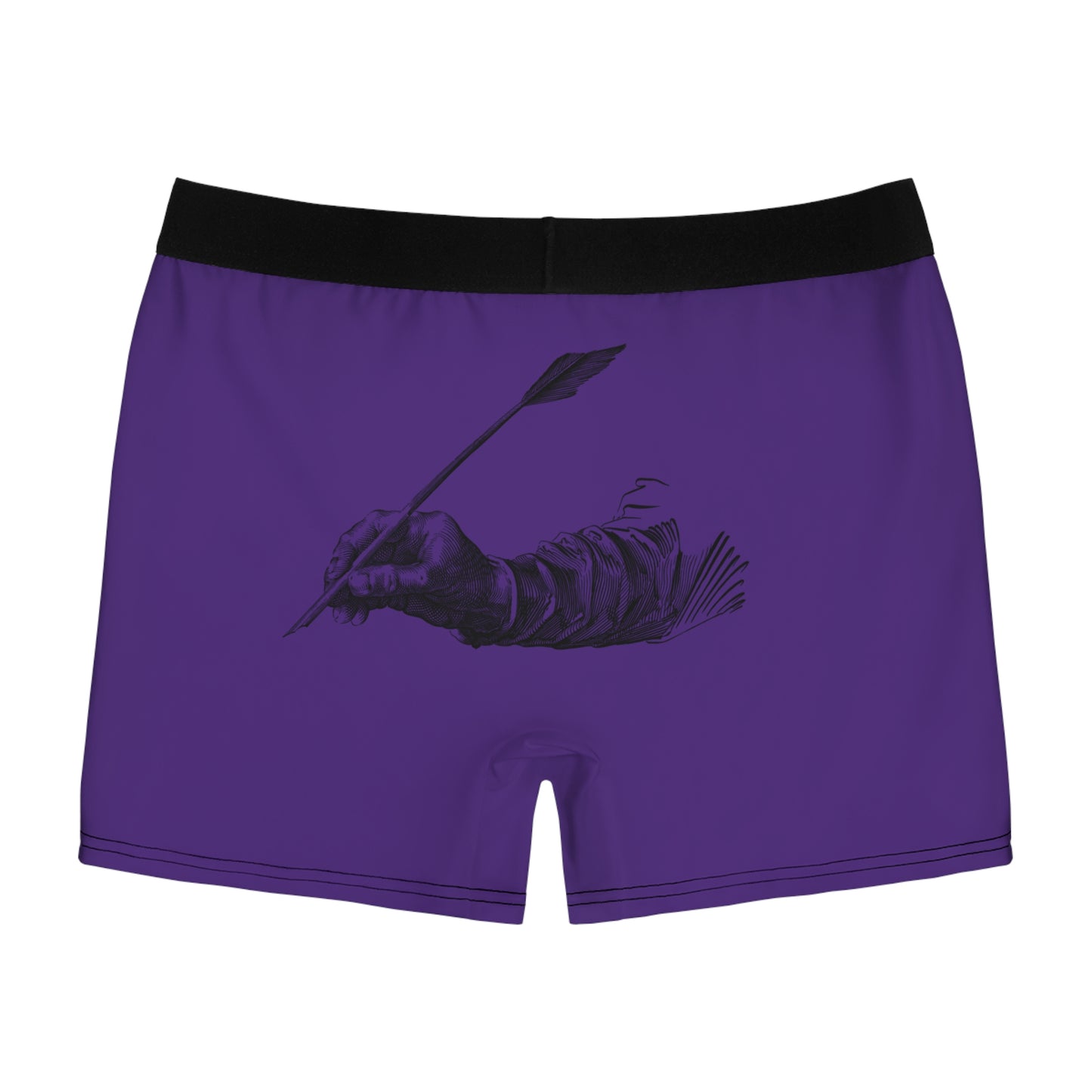 Men's Boxer Briefs: Writing Purple