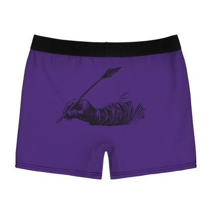 Men's Boxer Briefs: Writing Purple