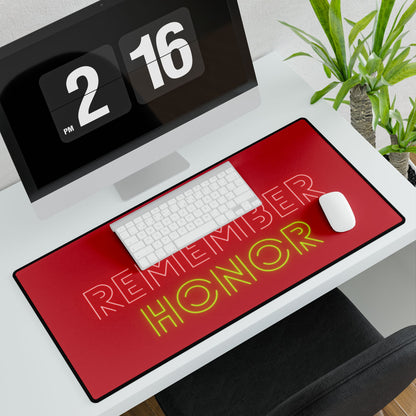 Desk Mats: Lost Remember Honor Dark Red