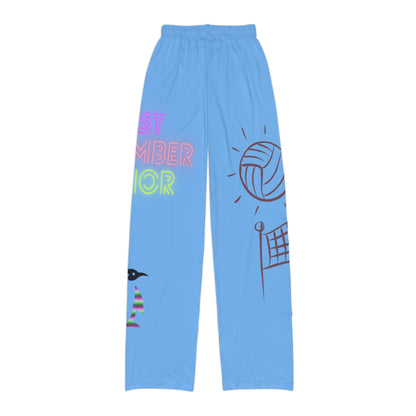 Kids Pajama Pants: Volleyball Lite Blue