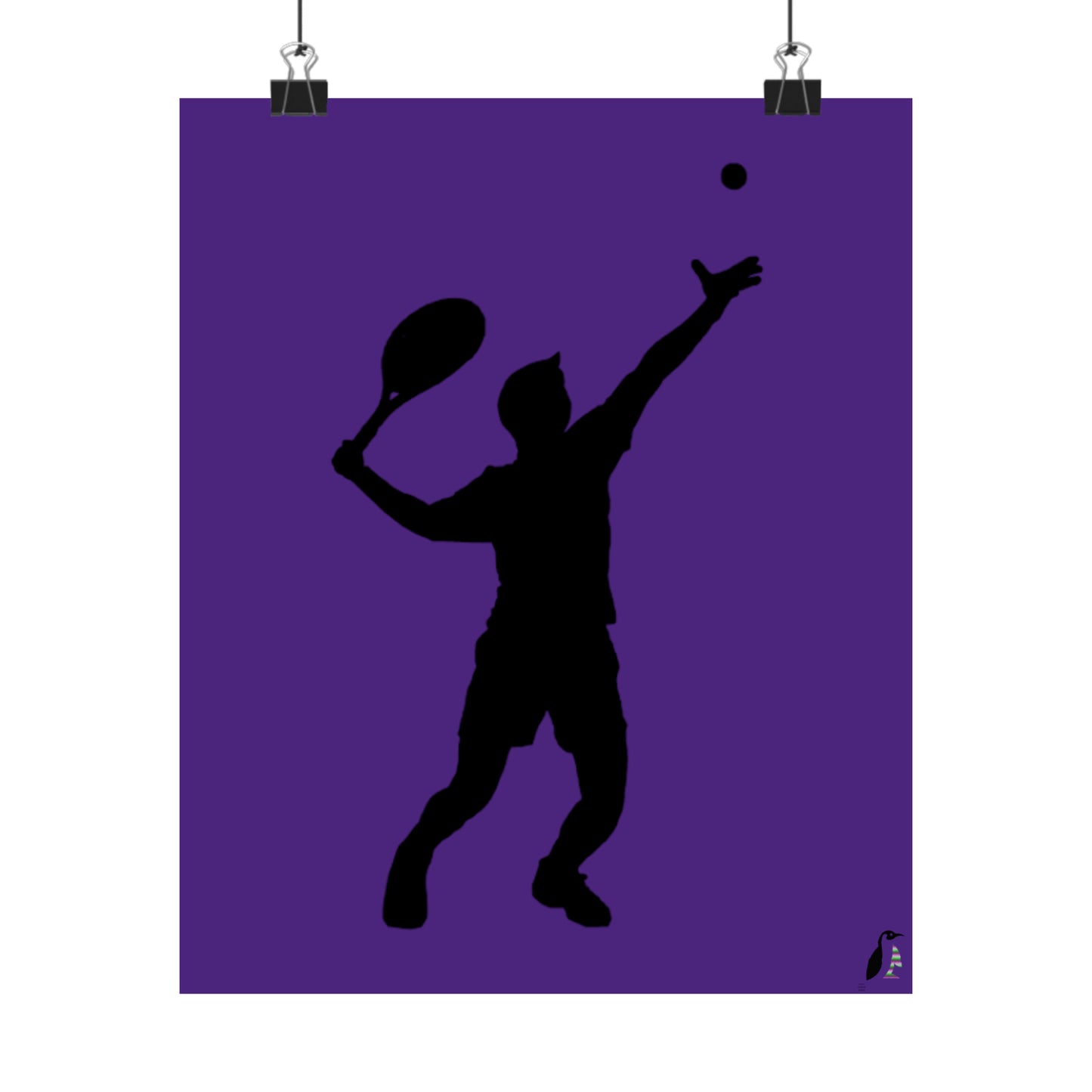 Premium Matte Vertical Posters: Tennis Purple