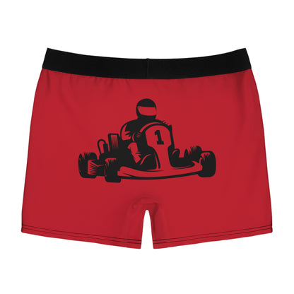 Men's Boxer Briefs: Racing Dark Red