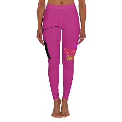 Women's Spandex Leggings: Fishing Pink