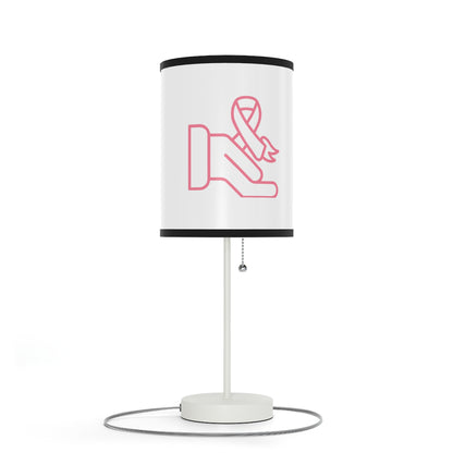 Lamp on a Stand, US|CA plug: Fight Cancer White