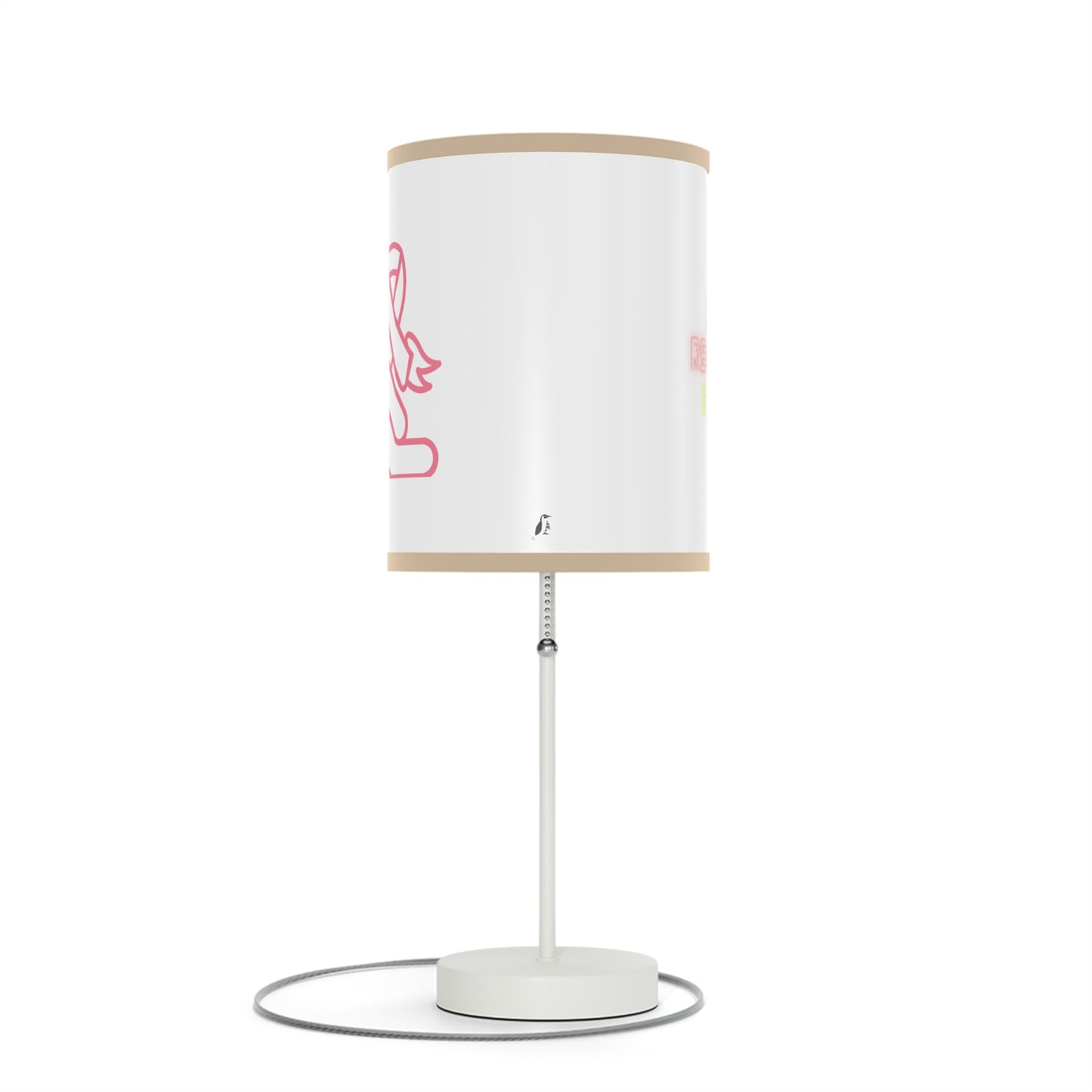 Lamp on a Stand, US|CA plug: Fight Cancer White