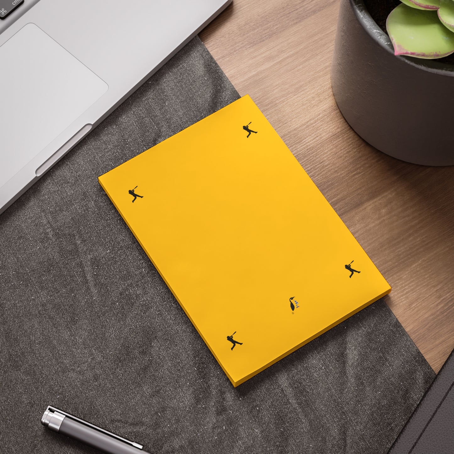 Post-it® Note Pads: Baseball Yellow