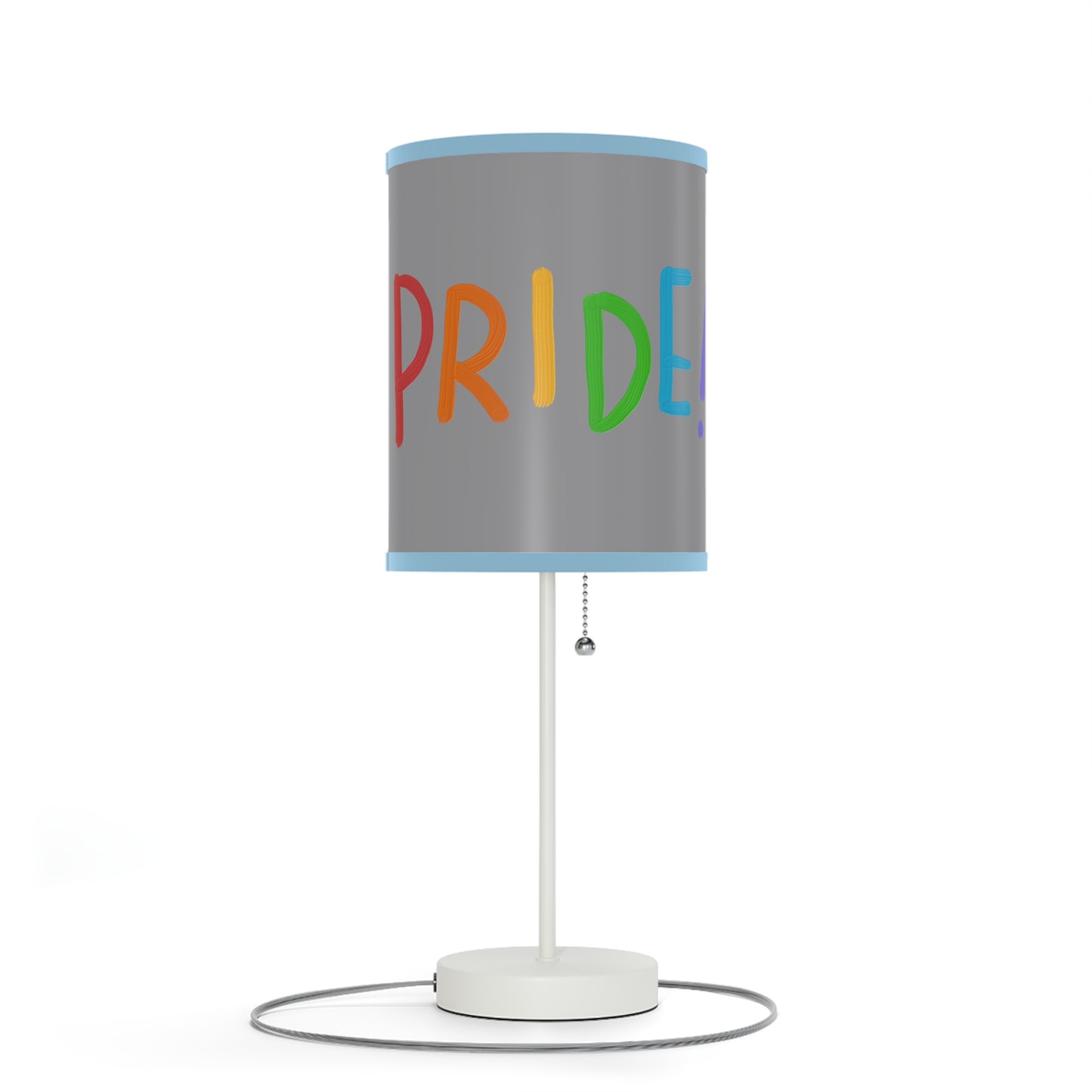 Lamp on a Stand, US|CA plug: LGBTQ Pride Grey