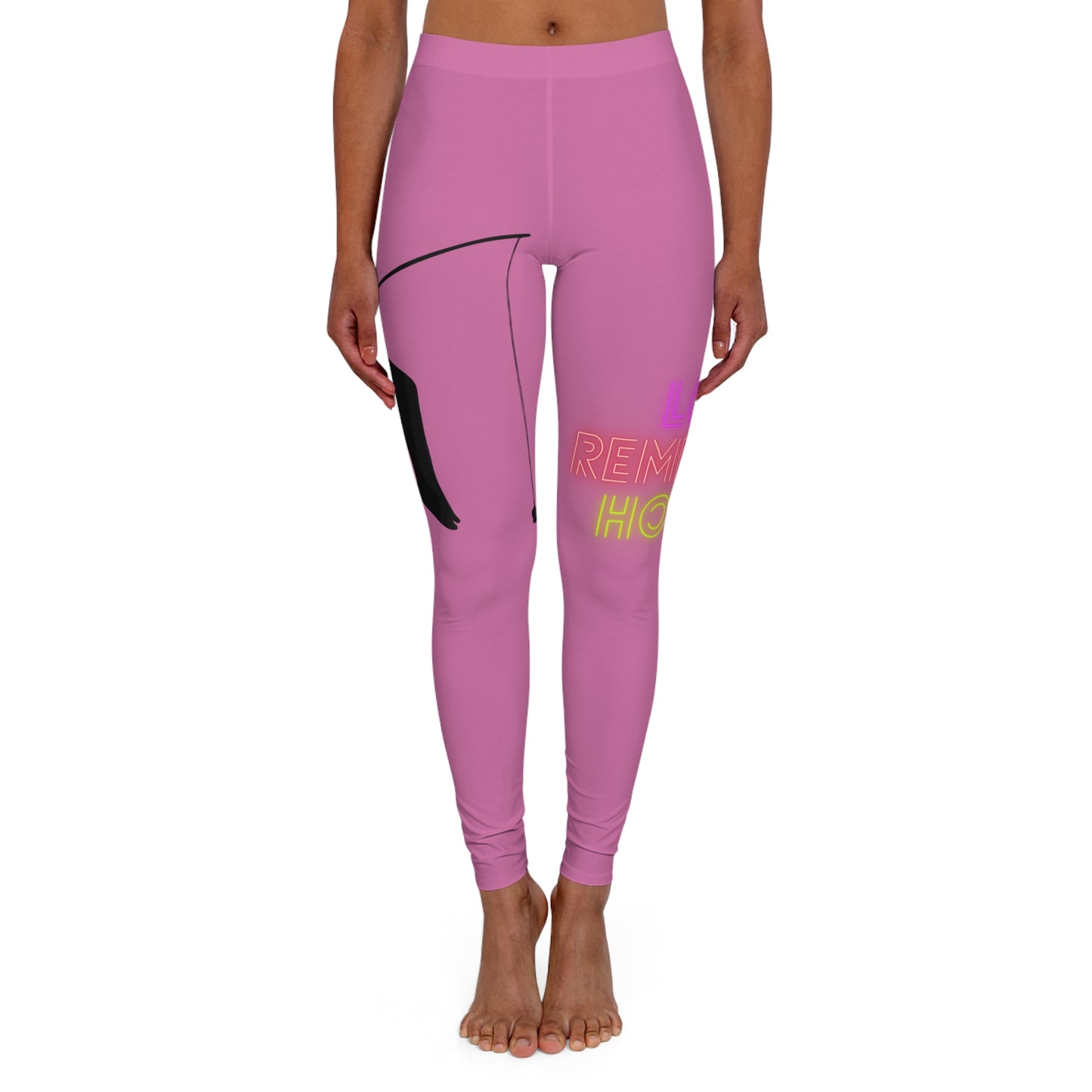 Women's Spandex Leggings: Fishing Lite Pink