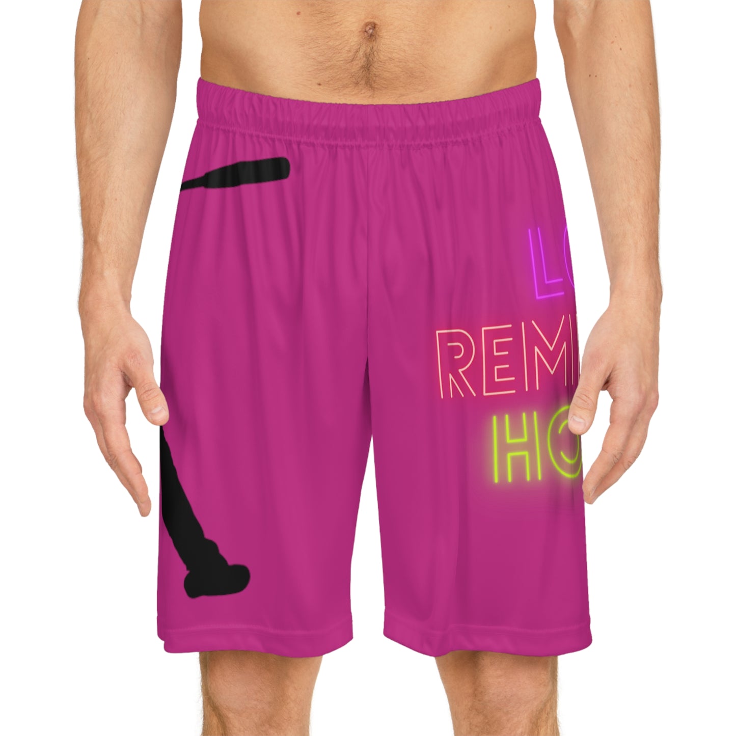 Basketball Shorts: Baseball Pink