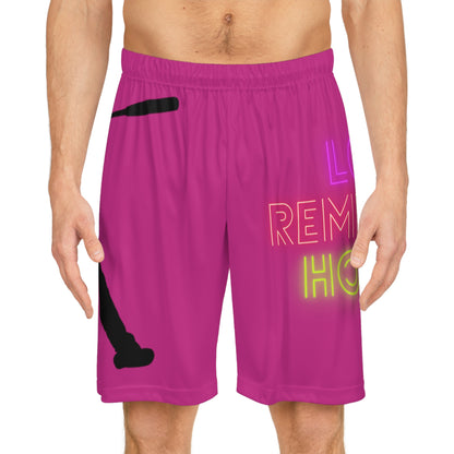 Mga Short sa Basketbol: Baseball Pink 