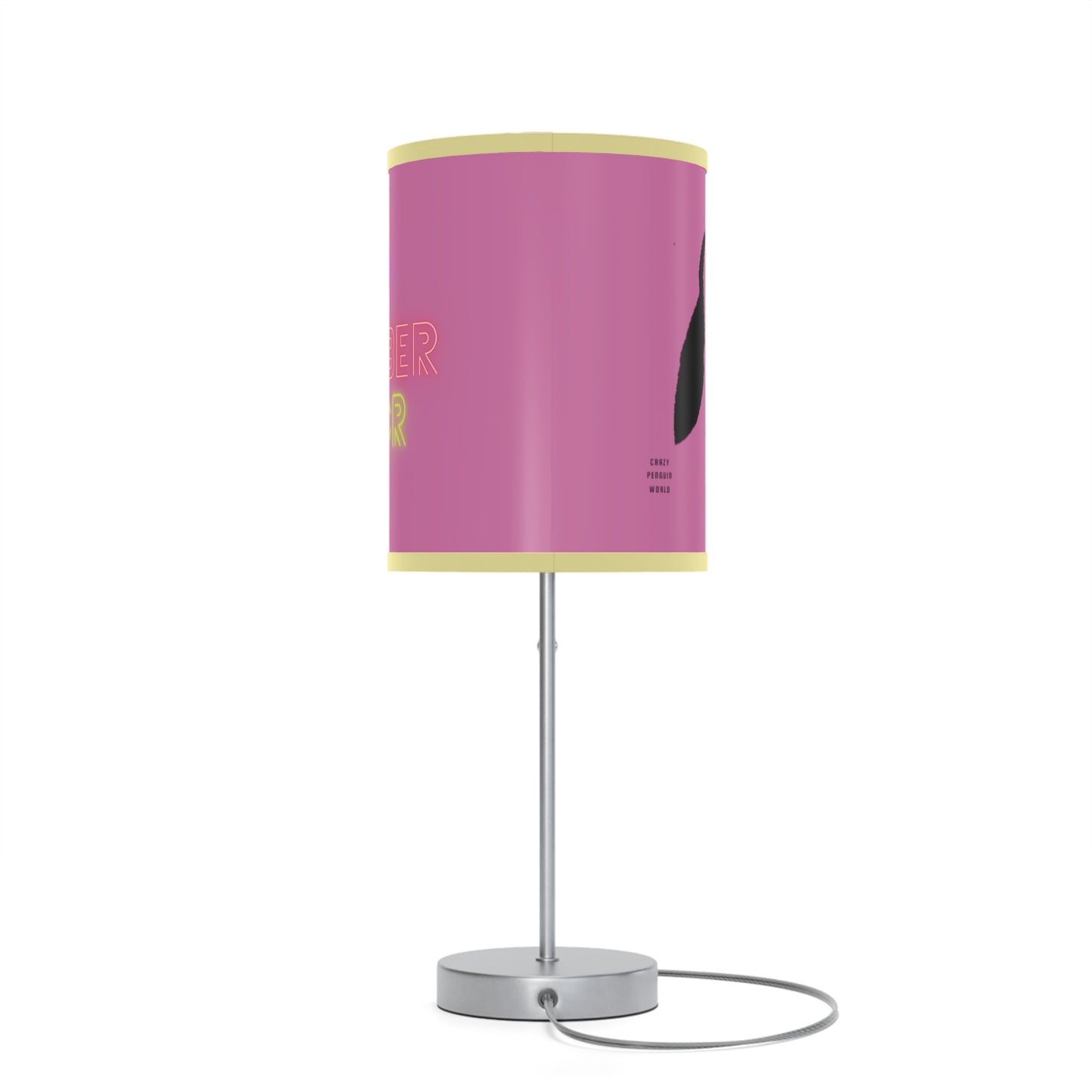 Lamp on a Stand, US|CA plug: Crazy Penguin World Logo Lite Pink