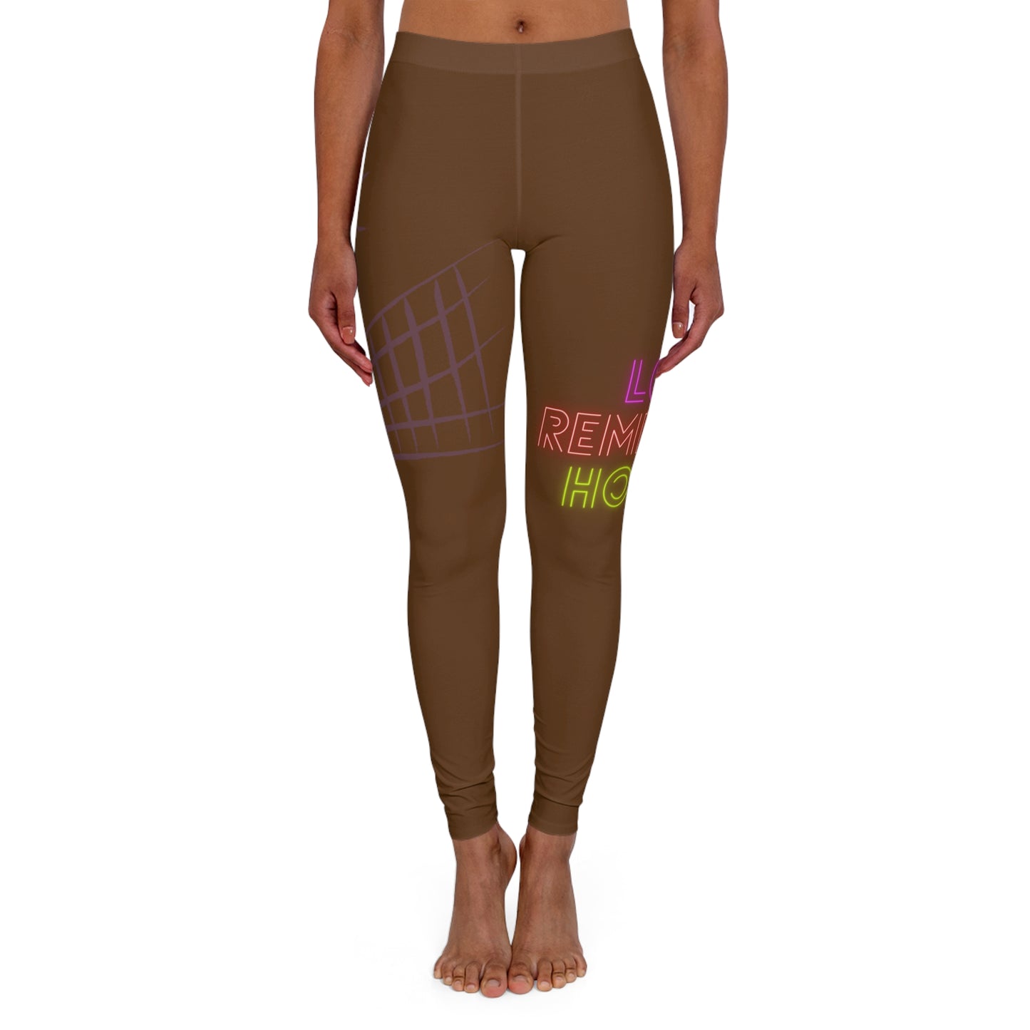 Women's Spandex Leggings: Volleyball Brown