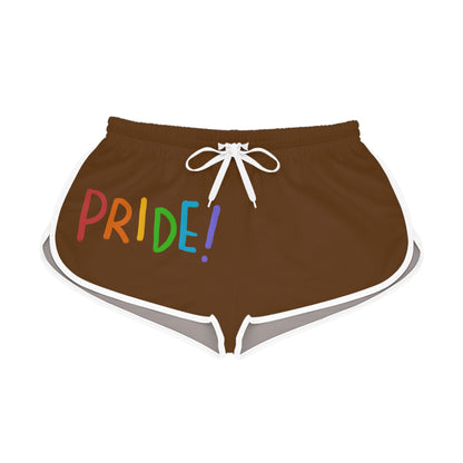 Women's Relaxed Shorts: LGBTQ Pride Brown