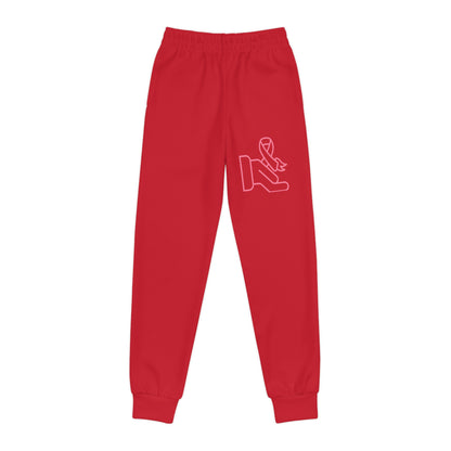 Youth Joggers: Fight Cancer Dark Red