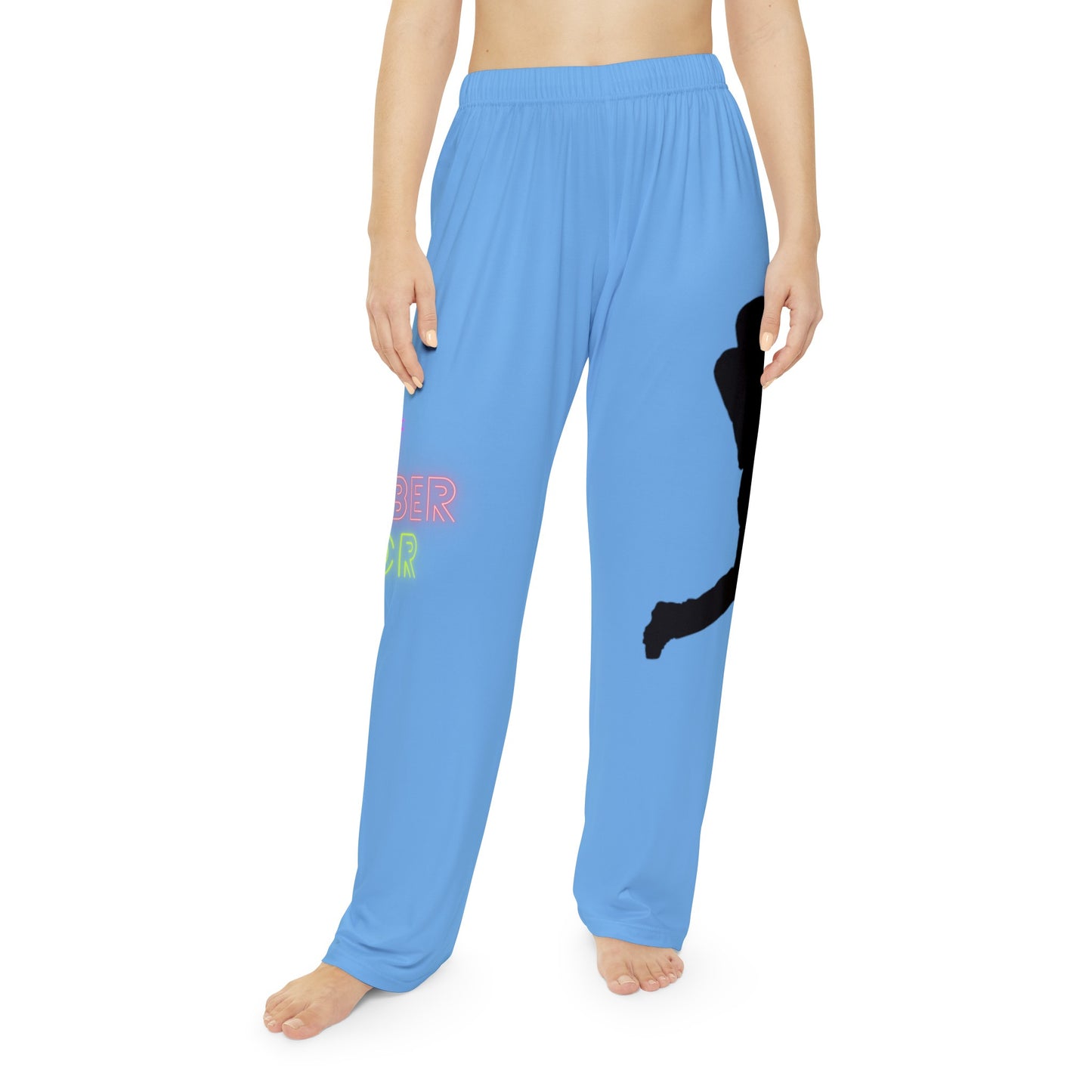 Women's Pajama Pants: Baseball Lite Blue