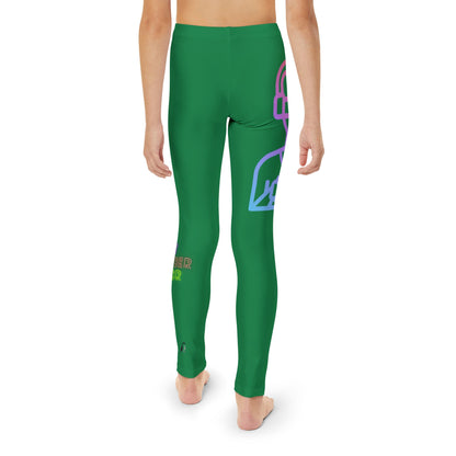 Youth Full-Length Leggings: Gaming Dark Green