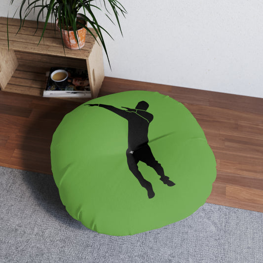 Tufted Floor Pillow, Round: Dance Green