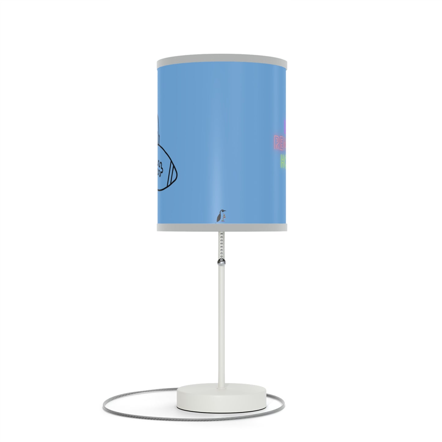 Lamp on a Stand, US|CA plug: Football Lite Blue