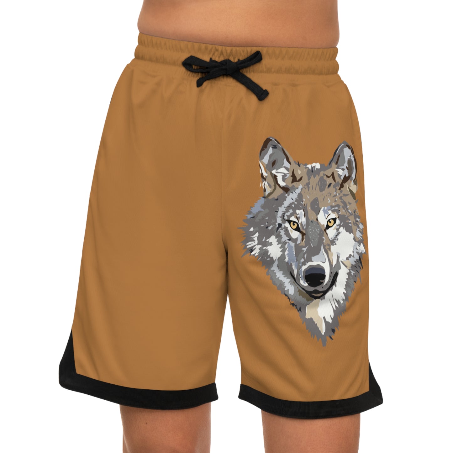 Basketball Rib Shorts: Wolves Lite Brown