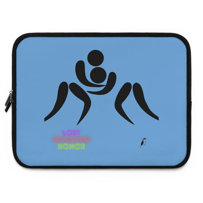 Laptop Sleeve: Wrestling Lite Blue