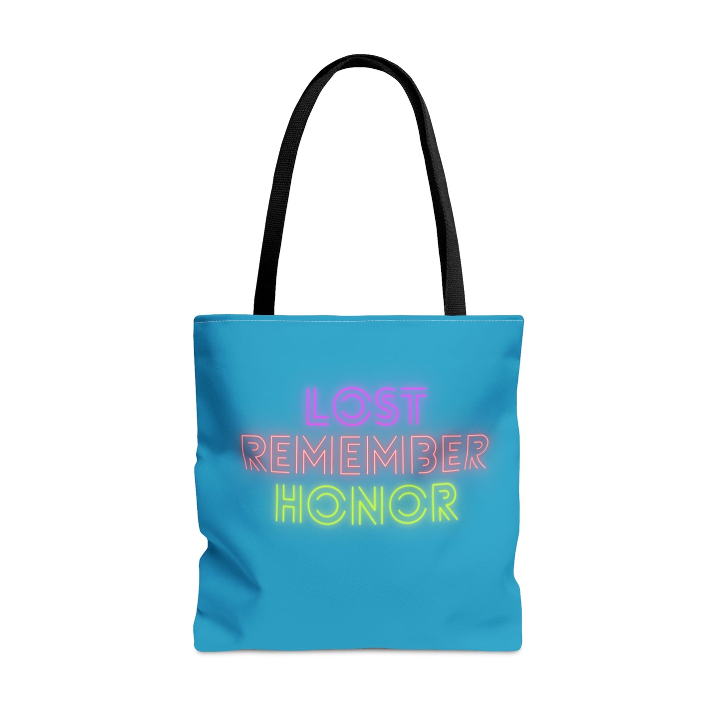 Tote Bag: Lost Remember Honor Turquoise