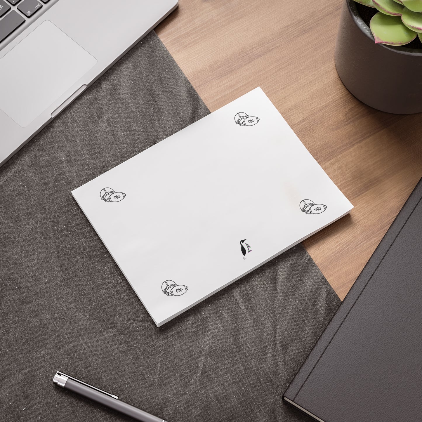 Post-it® Note Pads: Football White