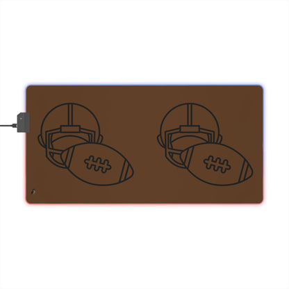 LED Gaming Mouse Pad: Football Brown