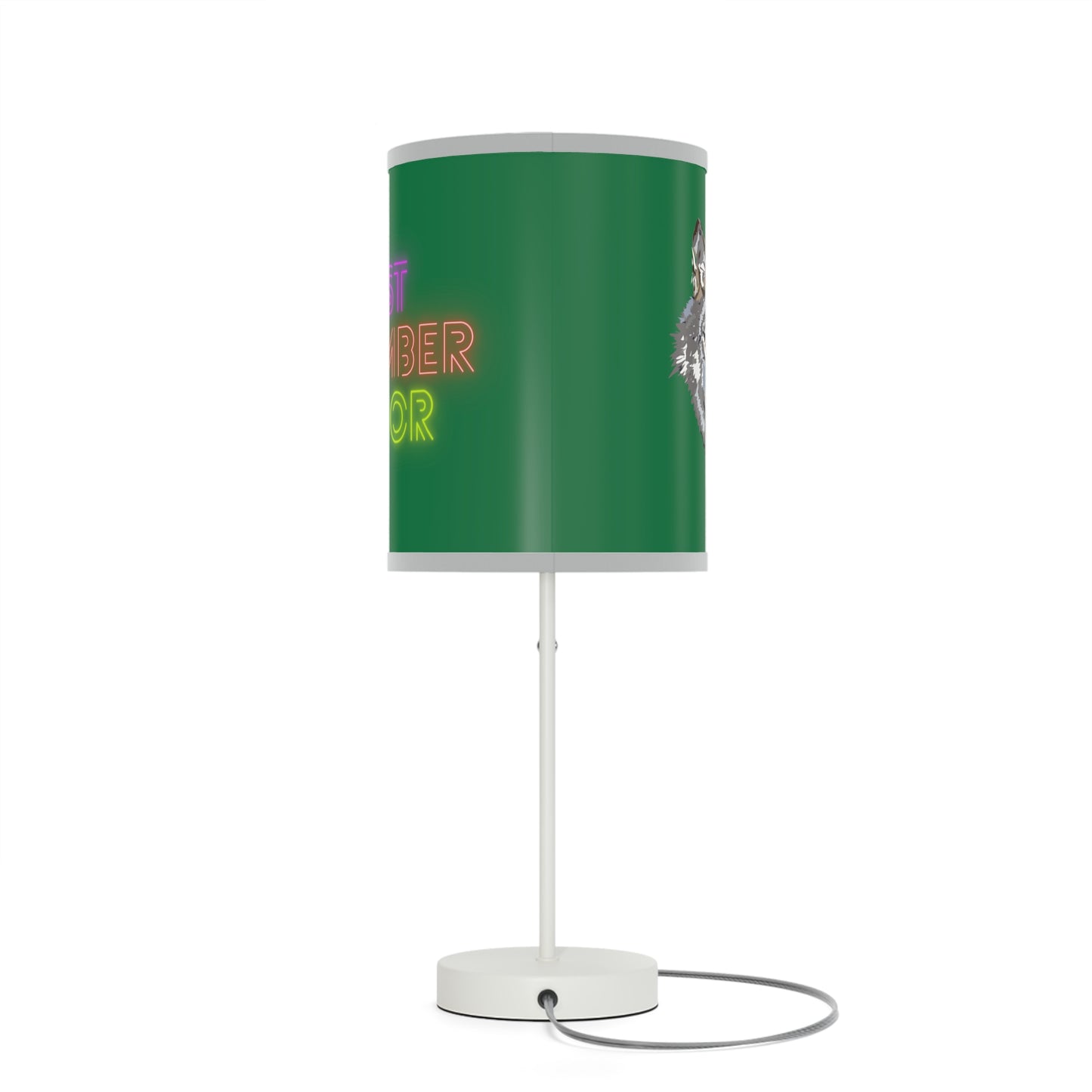 Lamp on a Stand, US|CA plug: Wolves Dark Green