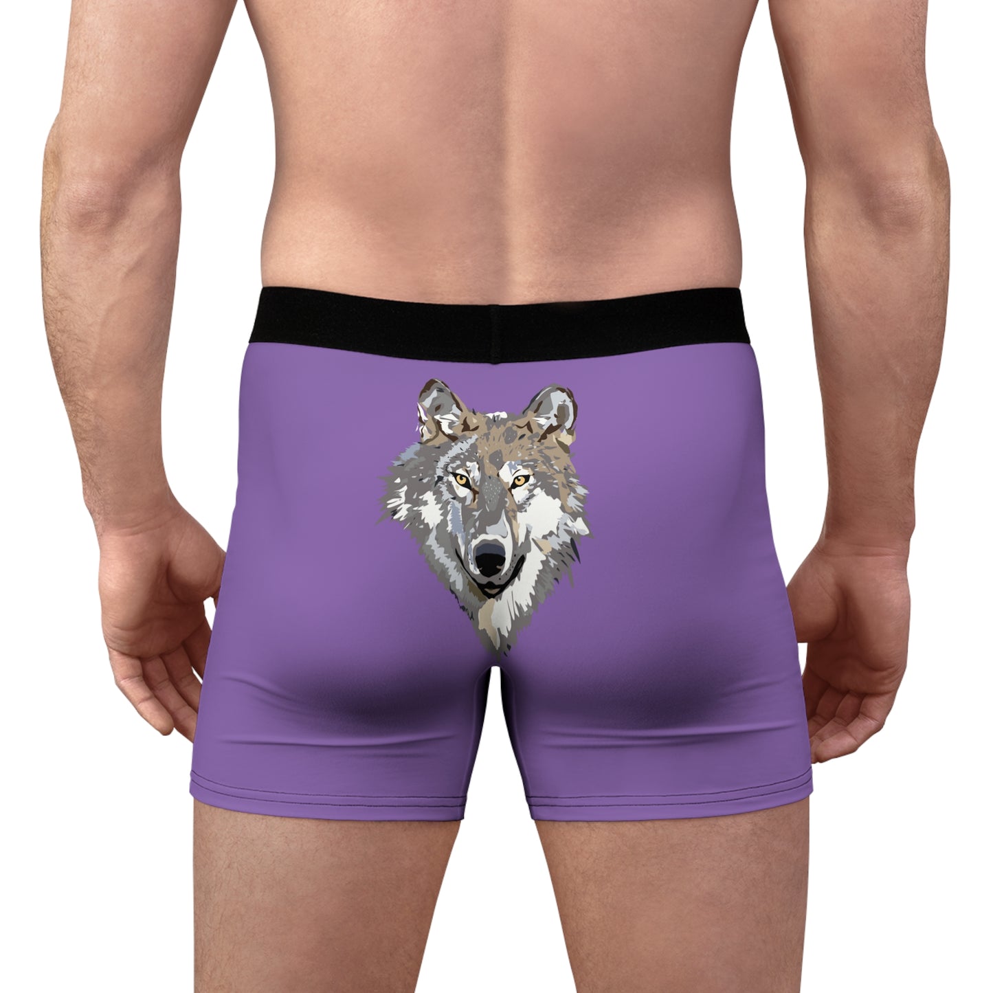 Men's Boxer Briefs: Wolves Lite Purple