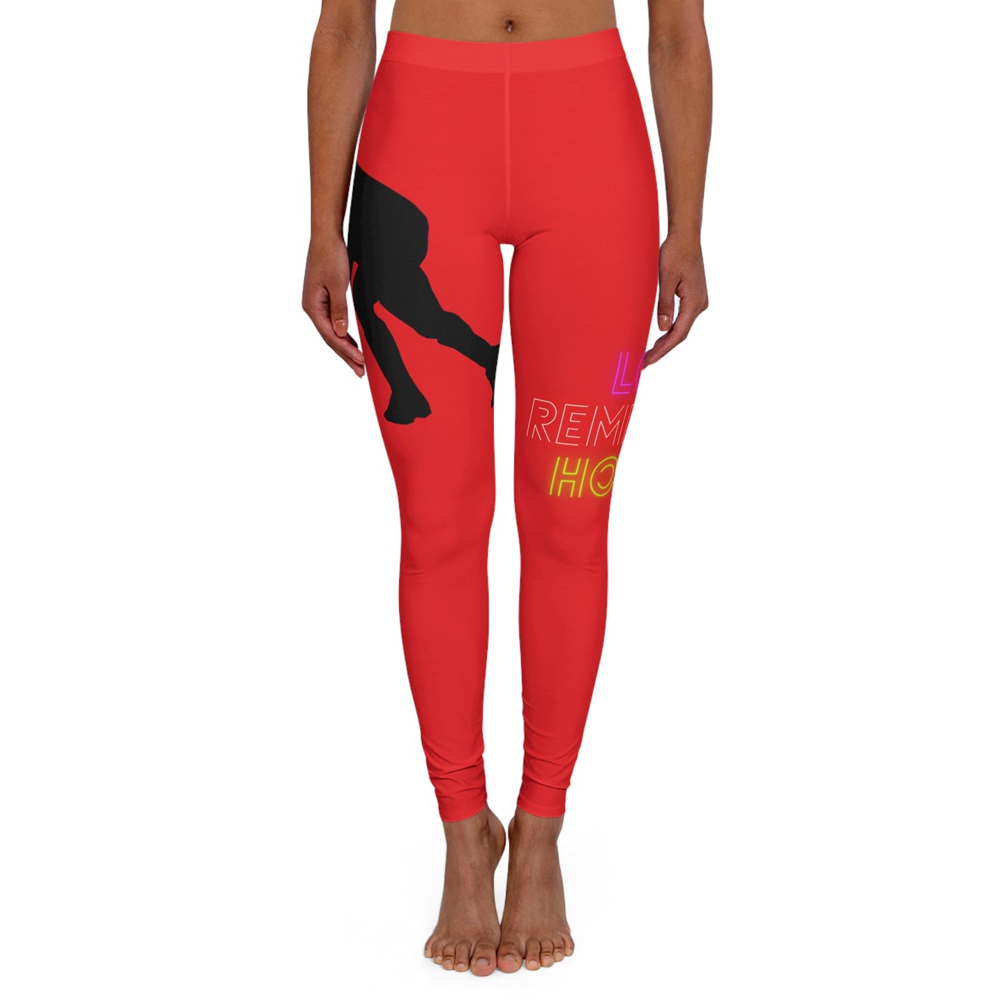 Women's Spandex Leggings: Hockey Red