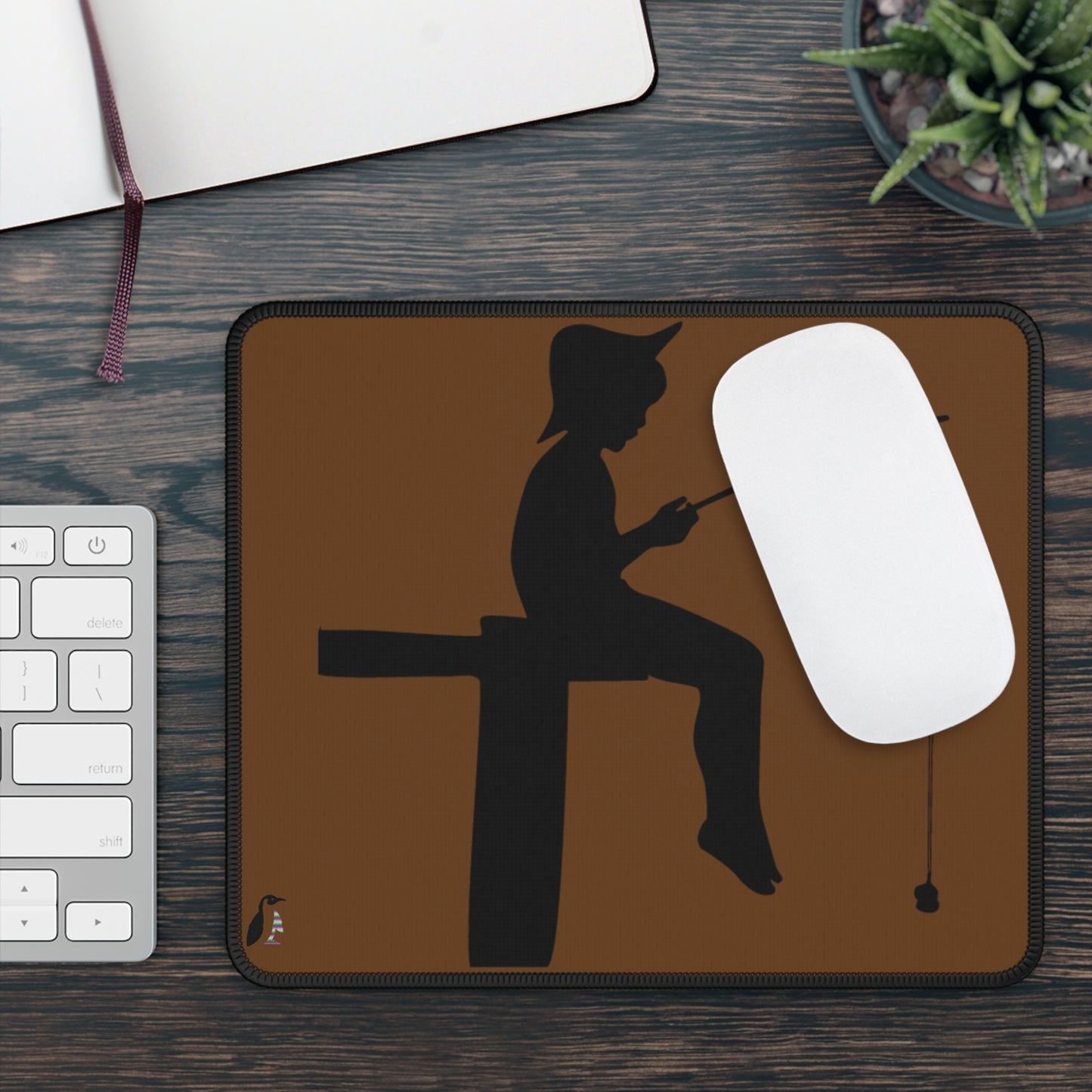 Gaming Mouse Pad: Fishing Brown