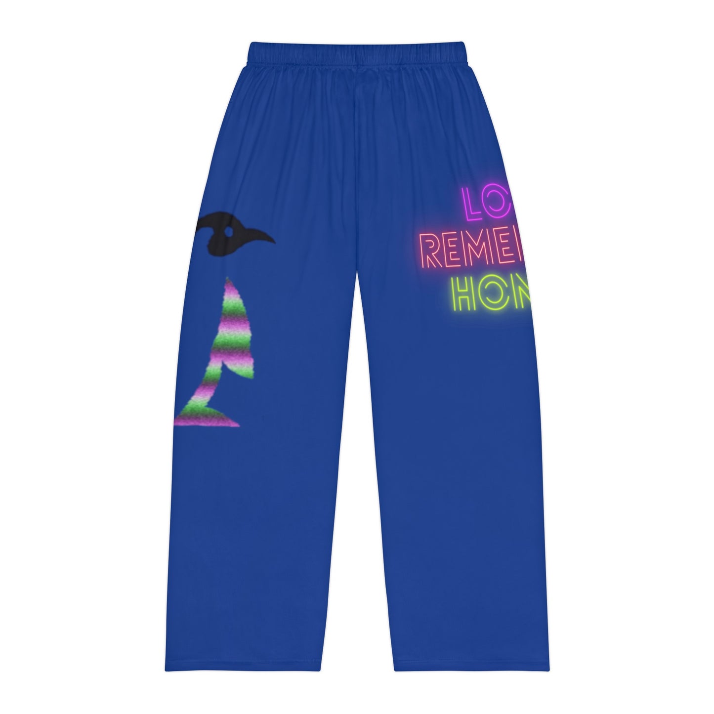 Men's Pajama Pants: Crazy Penguin World Logo Dark Blue