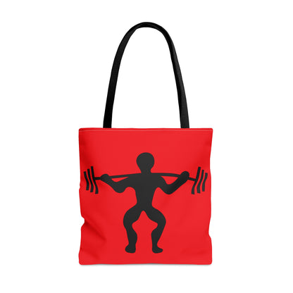 Tote Bag: Weightlifting Red