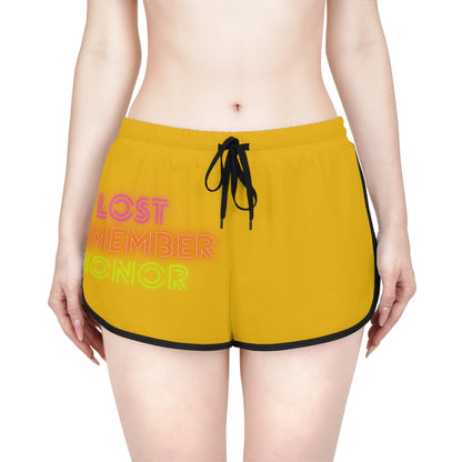 Women's Relaxed Shorts: Lost Remember Honor Yellow