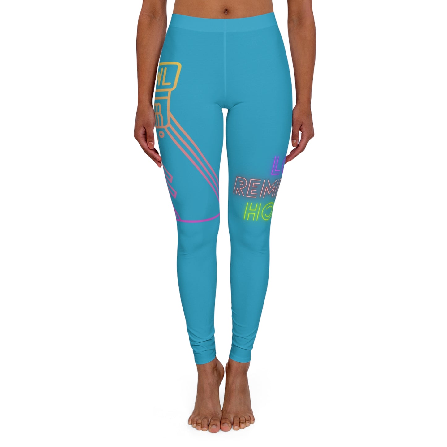 Women's Spandex Leggings: Bowling Turquoise