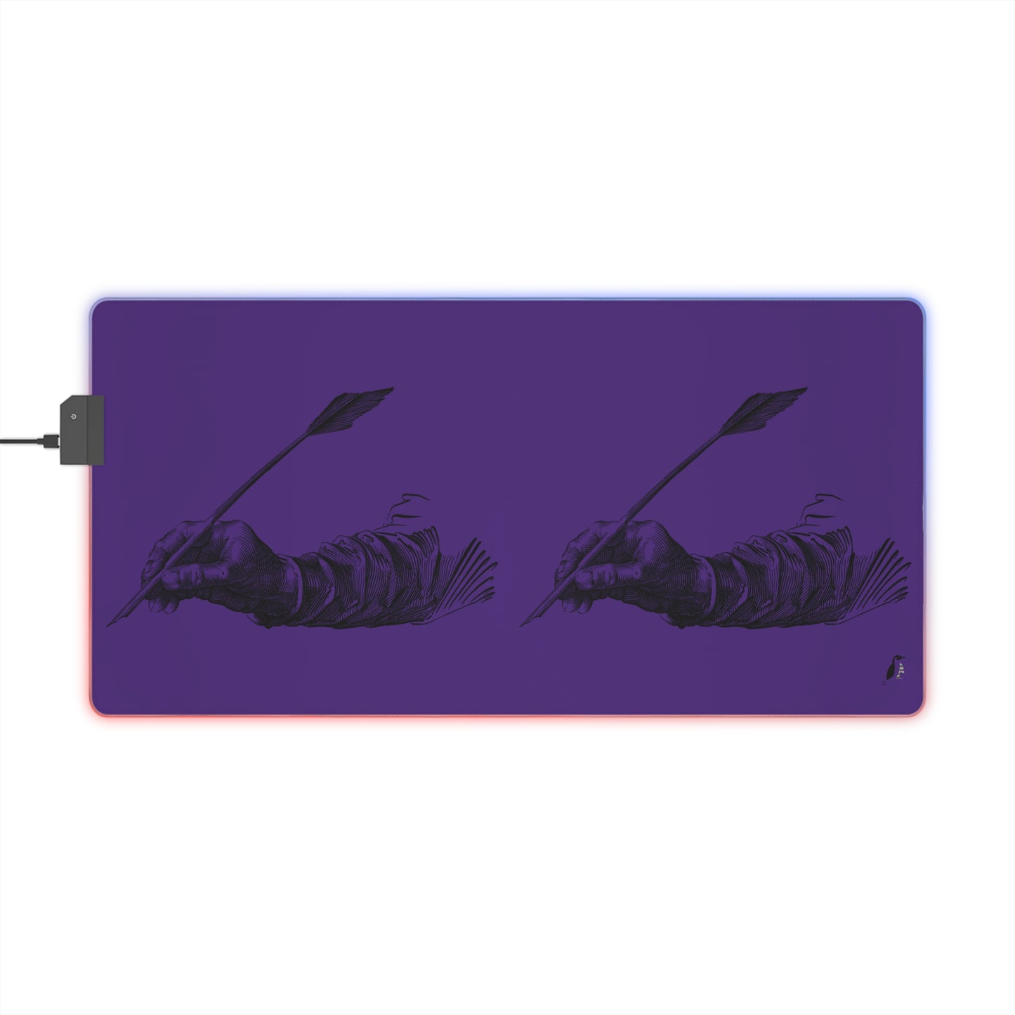 LED Gaming Mouse Pad: Writing Purple