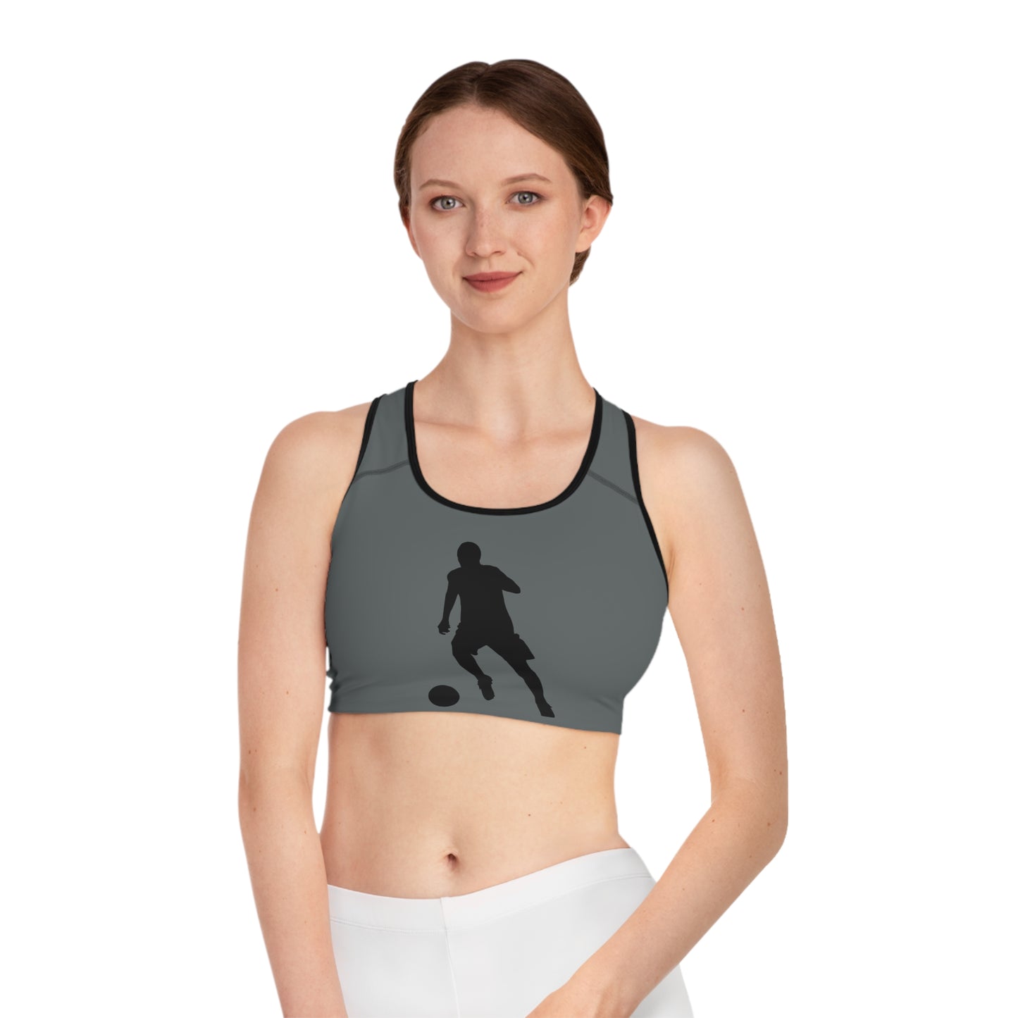 Sports Bra: Soccer Dark Grey