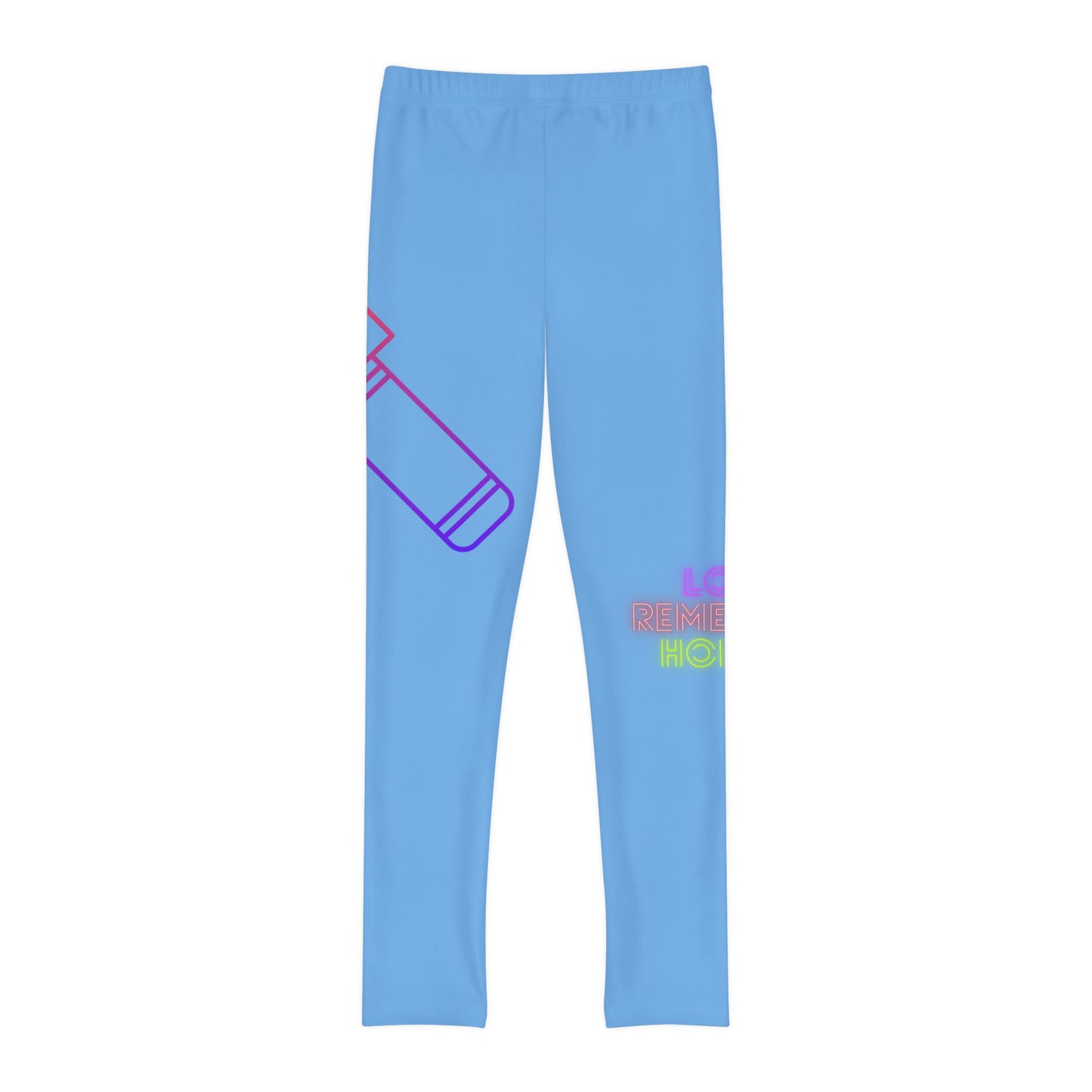 Youth Full-Length Leggings: Music Lite Blue