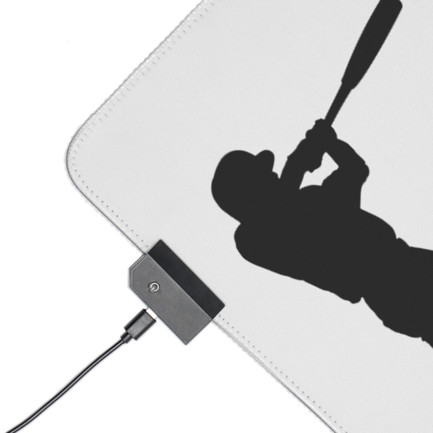 LED Gaming Mouse Pad: Baseball White