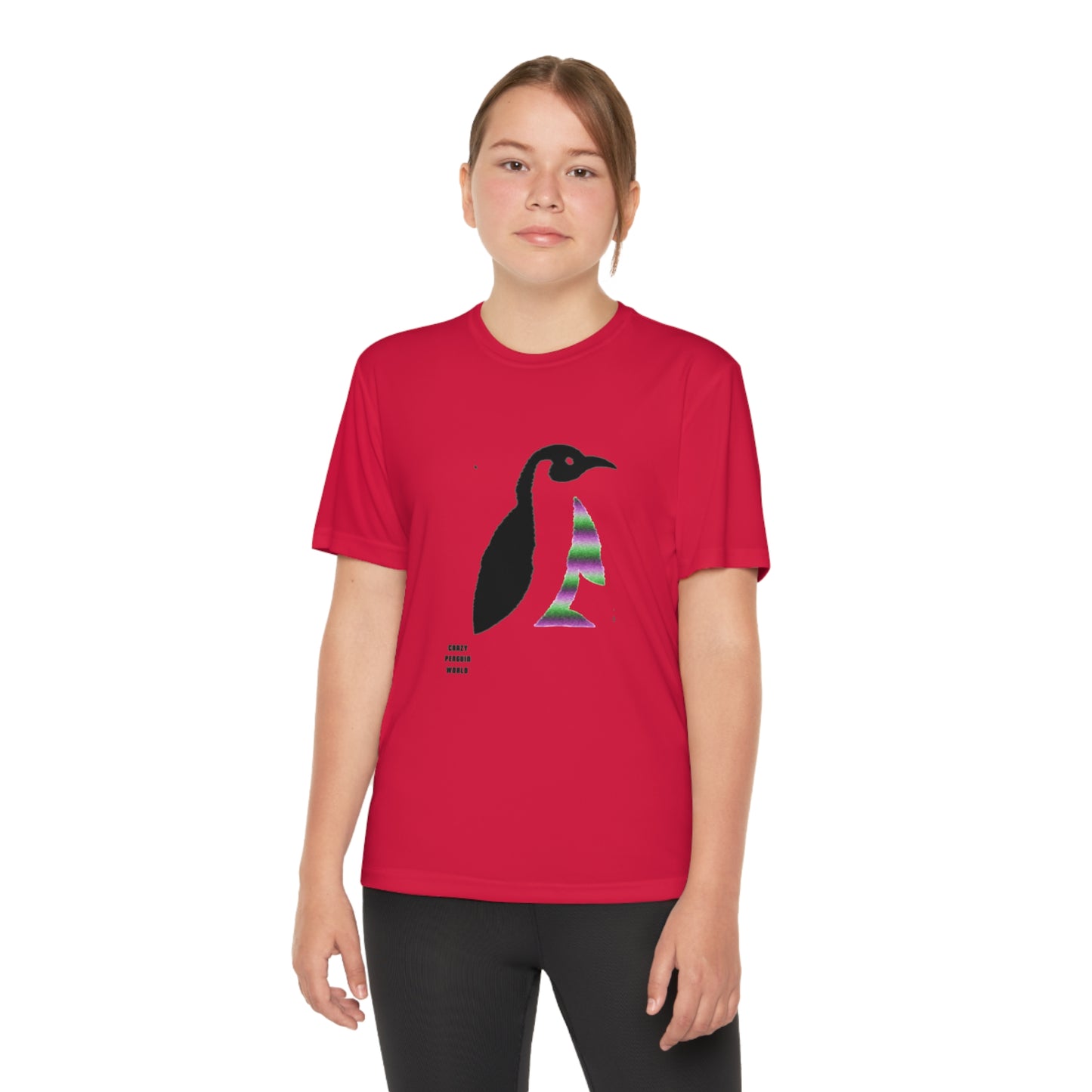 Youth Competitor Tee #2: Crazy Penguin World Logo 