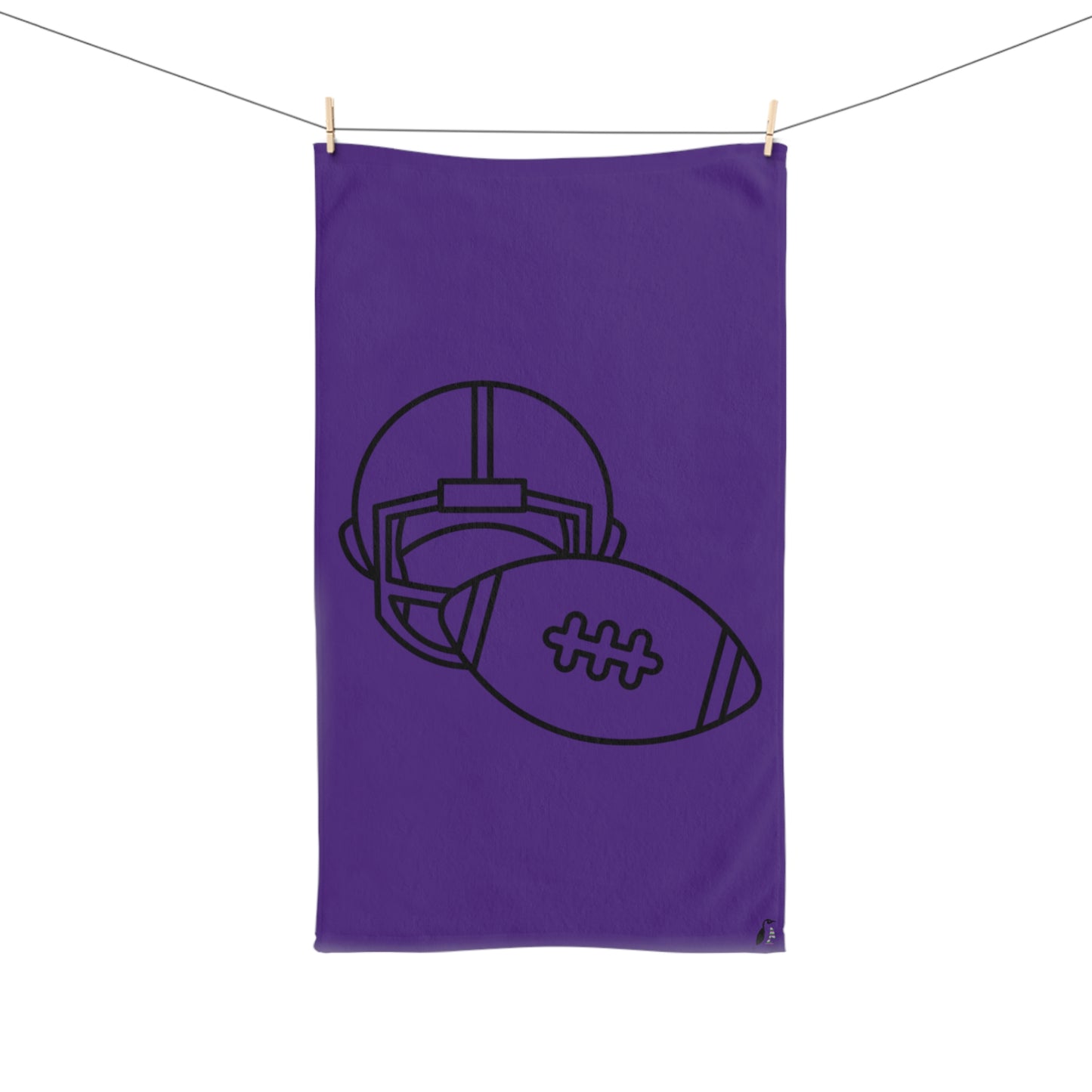 Hand Towel: Football Purple