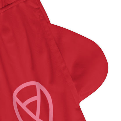 Basketball Rib Shorts: Fight Cancer Dark Red