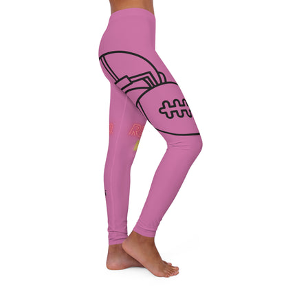 Women's Spandex Leggings: Football Lite Pink